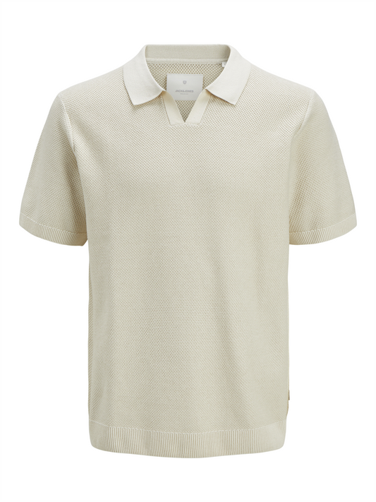 JPRCCEASTON KNIT SPLIT NECK SS SN - 12273012