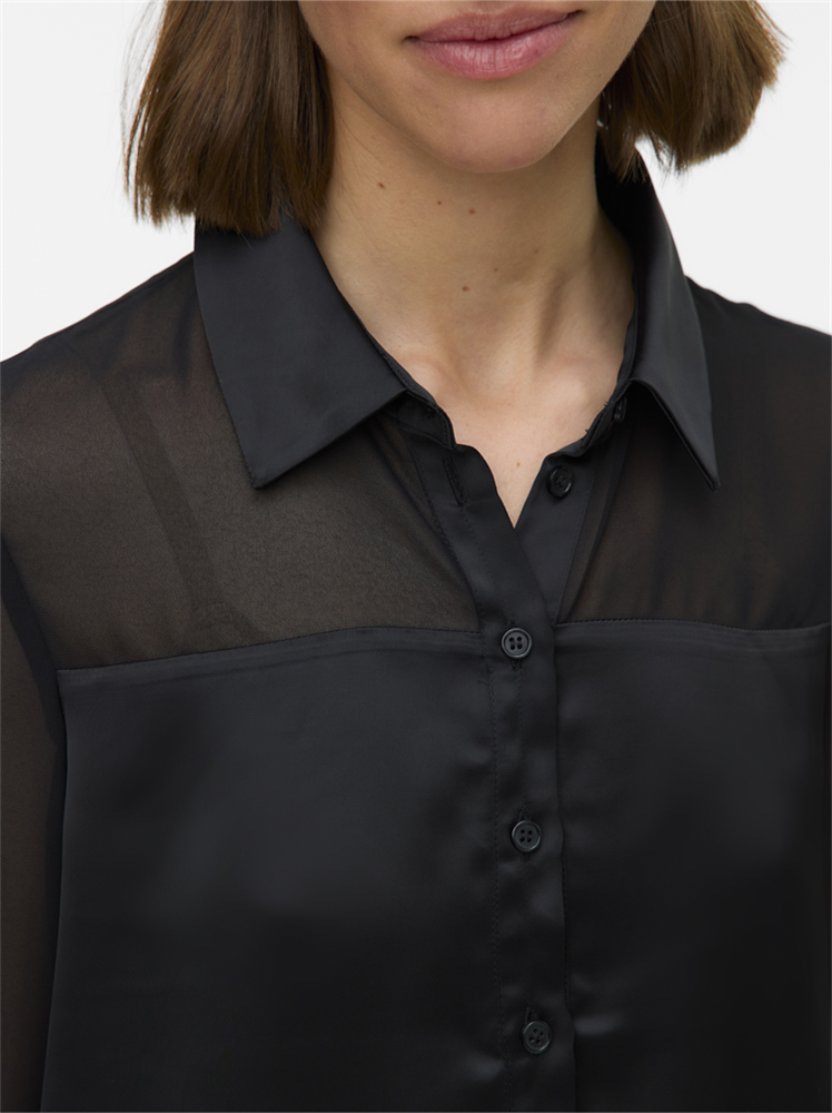 VMHALLIE LS SHIRT WVN BTQ GA - 10337589