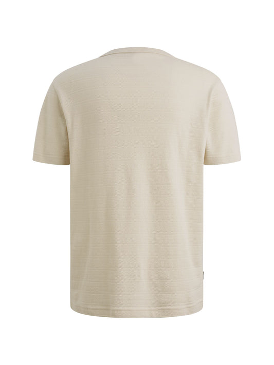 Short sleeve r-neck jacquard strip - PTSS2602563