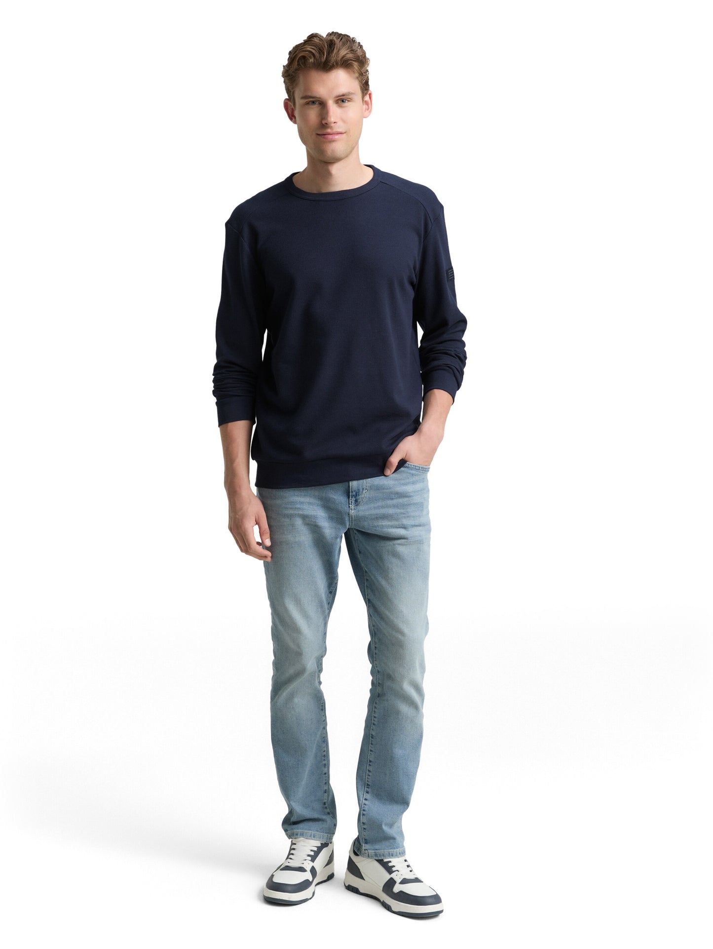 structured longsleeve t-shirt - 1048612