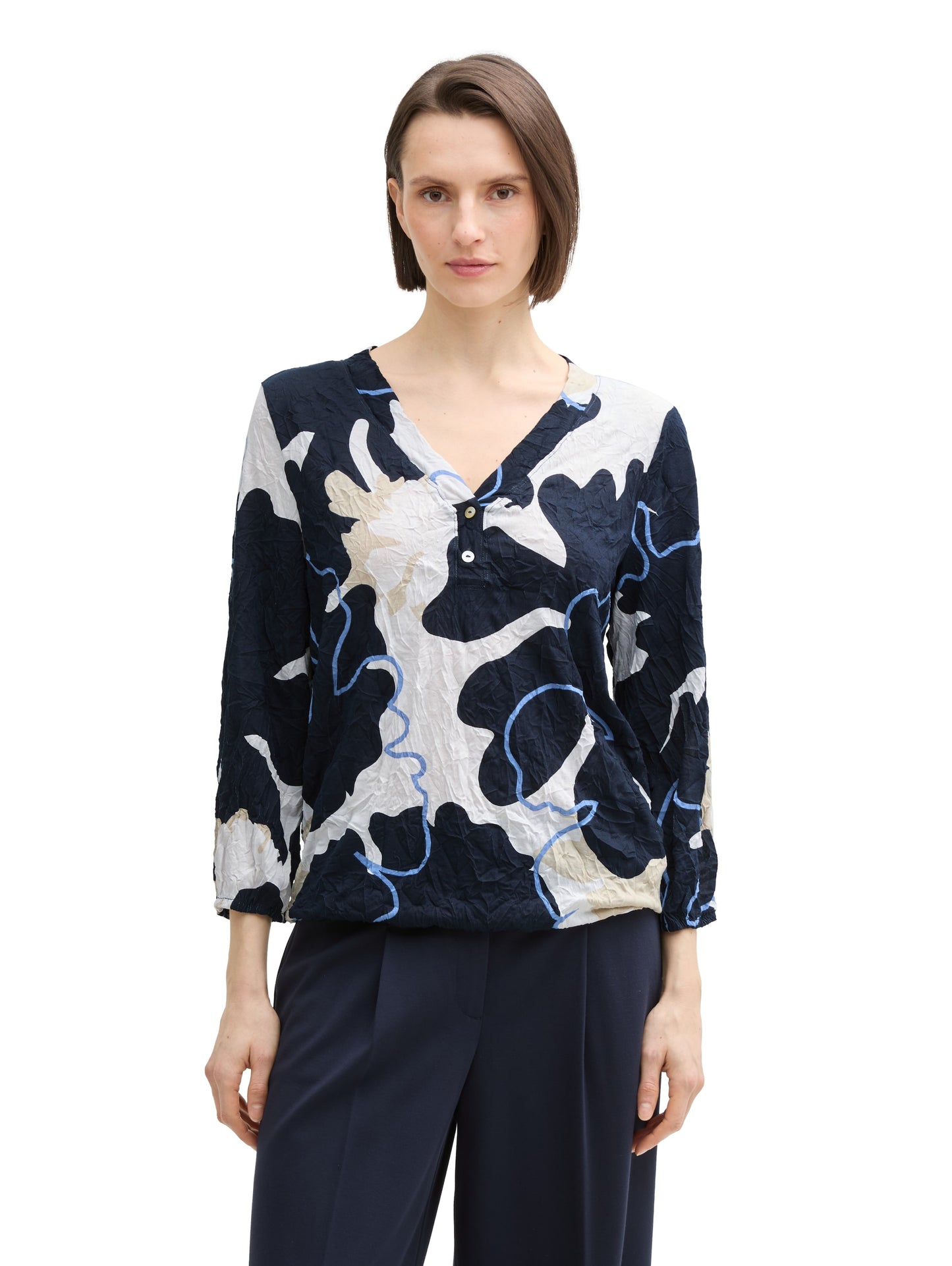 T-shirt v-neck crincle - 1045560