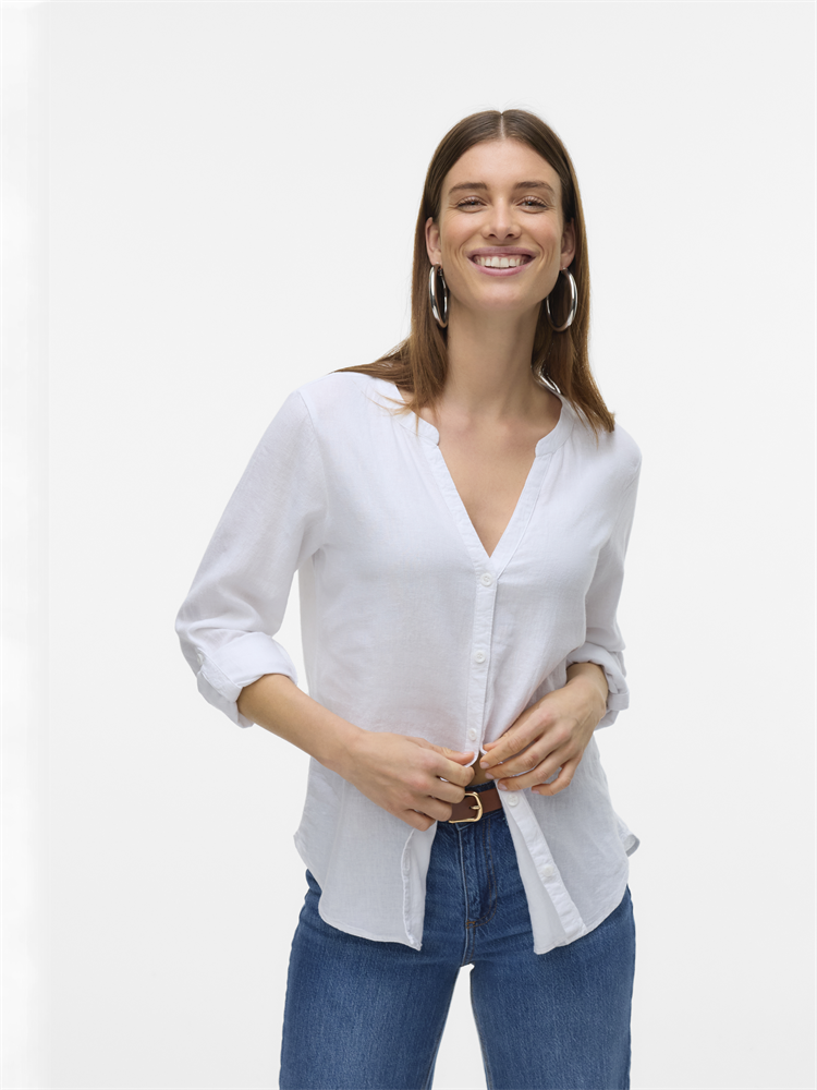 VMLINN LS V-NECK SHIRT WVN NOOS - 10323030