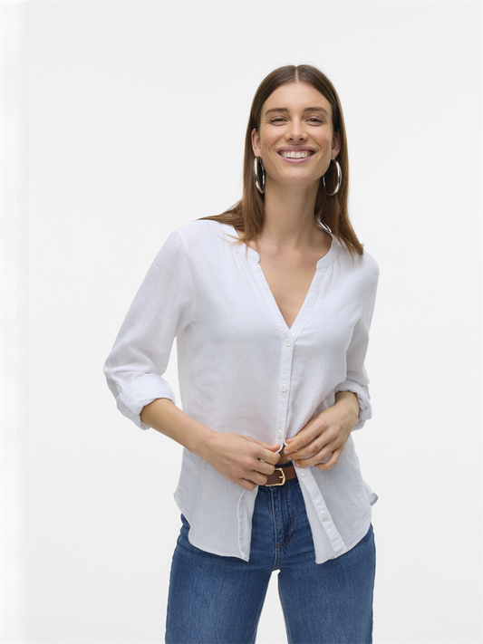 VMLINN LS V-NECK SHIRT WVN NOOS - 10323030