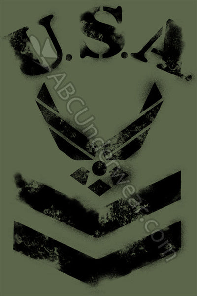 Air Force Logo Faux Stenciled Shirt