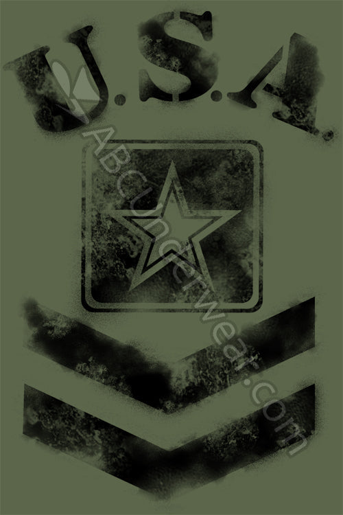 Army Logo Faux Stenciled Shirt