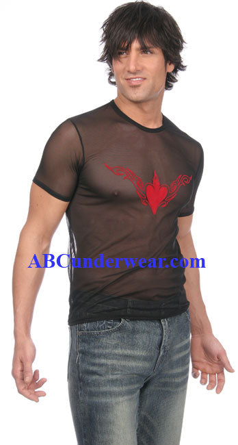 Brave Heart Mesh T-Shirt - Closeout Red