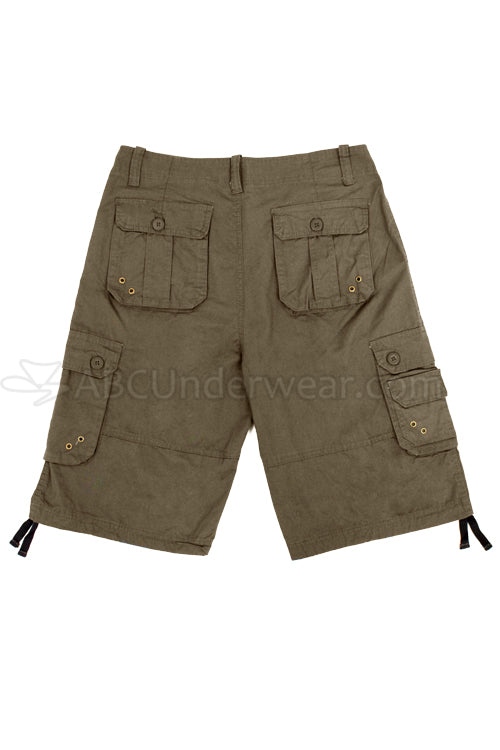 Cotton Cargo Shorts - Gray