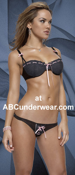 Denim Bra and Panty