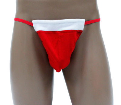 Festive Men's Santa Posing Strap: Elevate Your Christmas Style with a Stylish G-String
