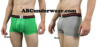 Skinny Leg Men's Contrast Boxer Briefs - Closeout