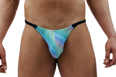 Stylish Candy Dots Men's Thong Featuring Convenient Clip