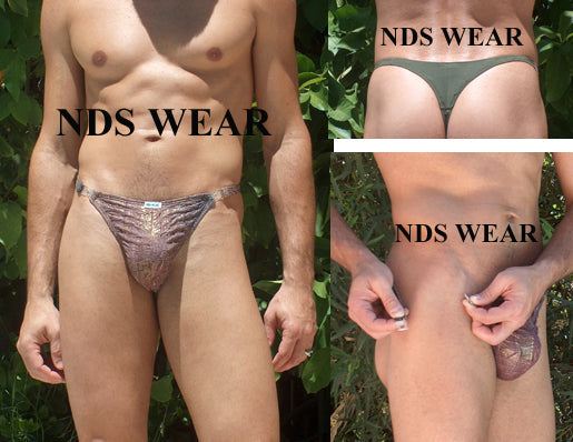 Stylish Metallic Foil Clip Thong for a Fashionable and Glamorous Look