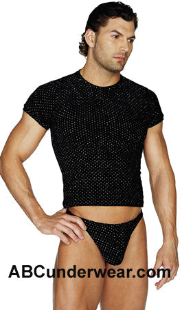 Velour Glitter Tee Shirt Close-Out