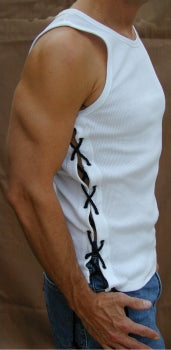 White Tie Muscle Shirt