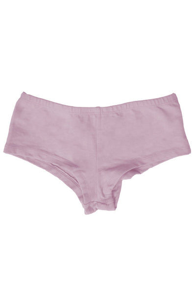 Womens Cotton Spandex Brief Short - Light Lavender Purple