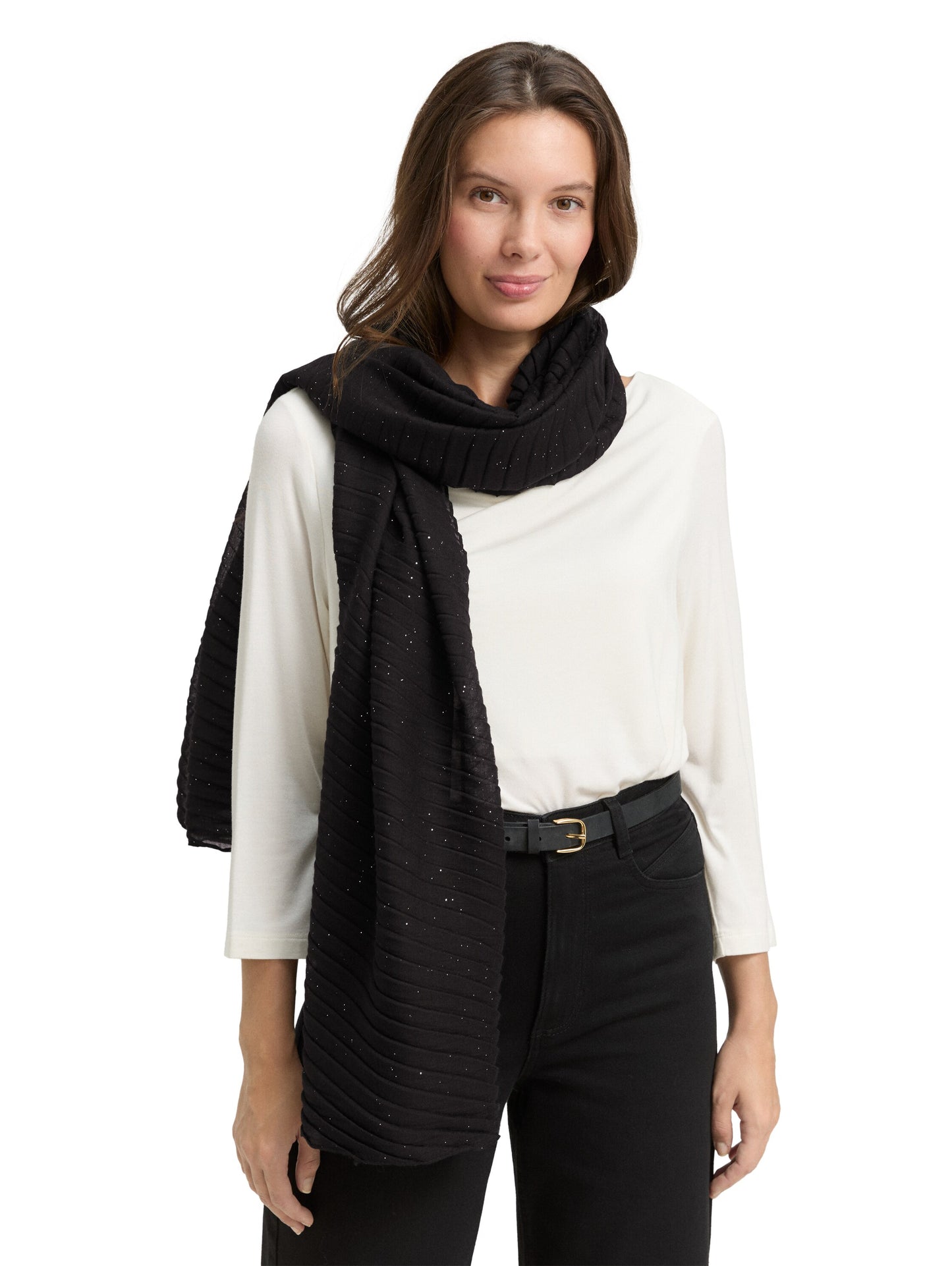 plissee scarf with glitter - 1048657
