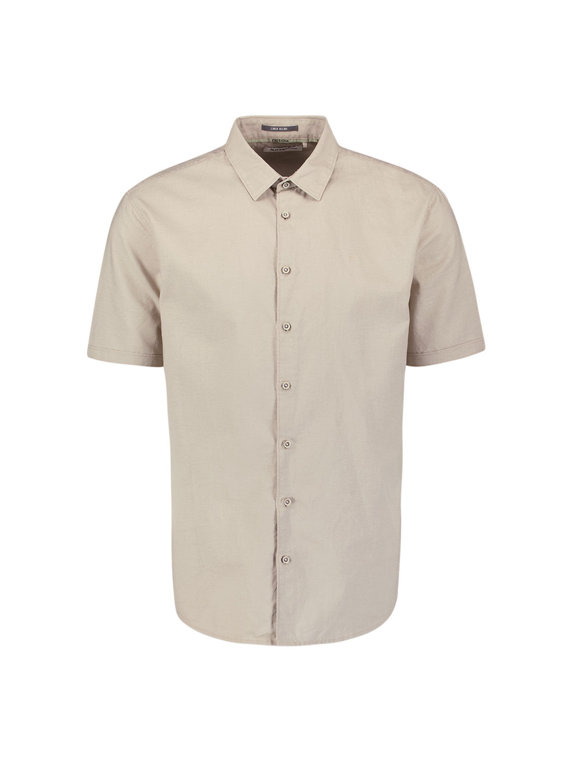 Shirt Short Sleeve Solid With Linen - 27480321SN