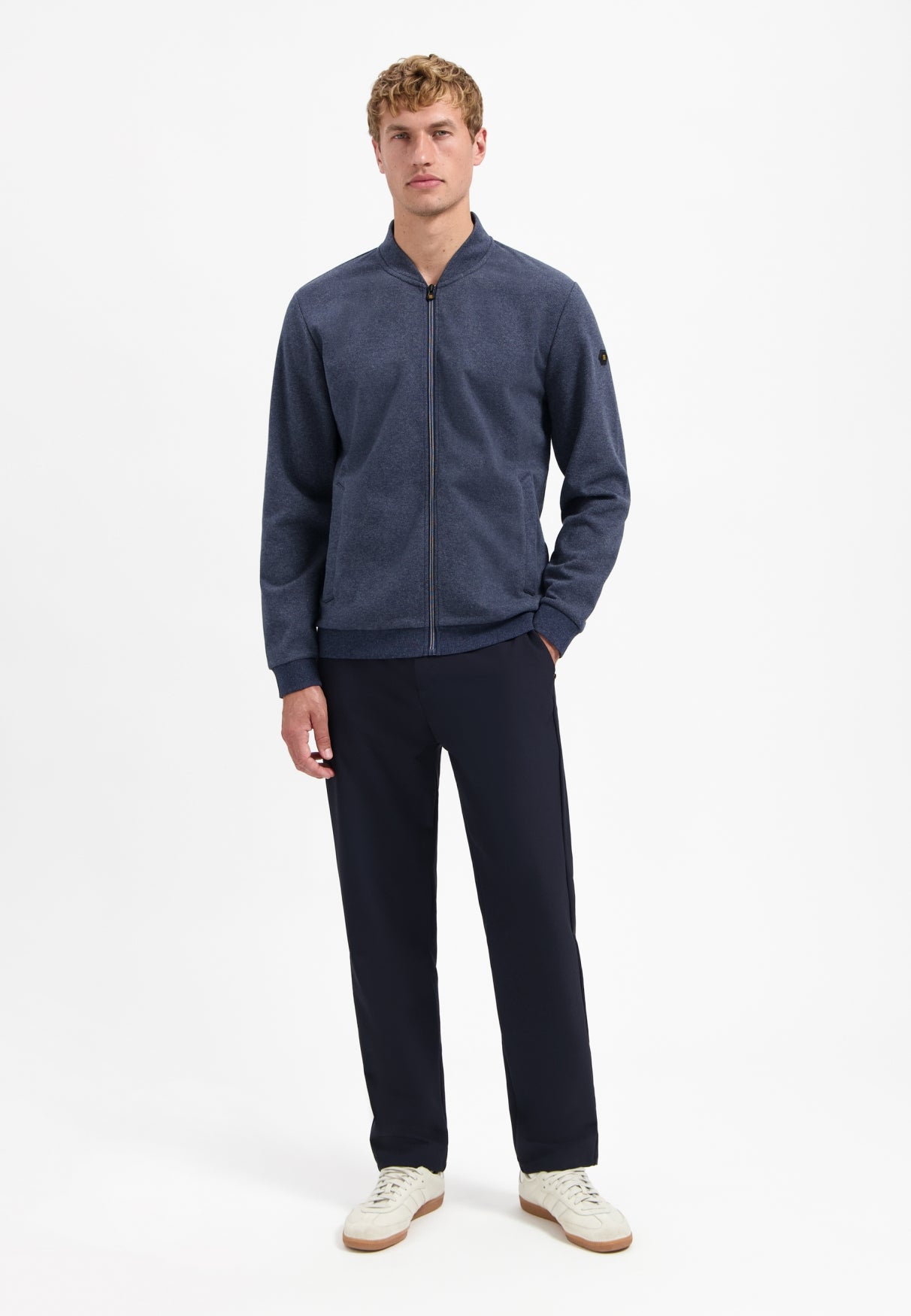 Sweater Full zip College Collar Twi - 29100916