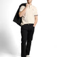 printed stand-up collar polo - 1050196