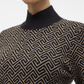 VMARIA ART LS HIGH-NECK PULLOVER GA - 10314509