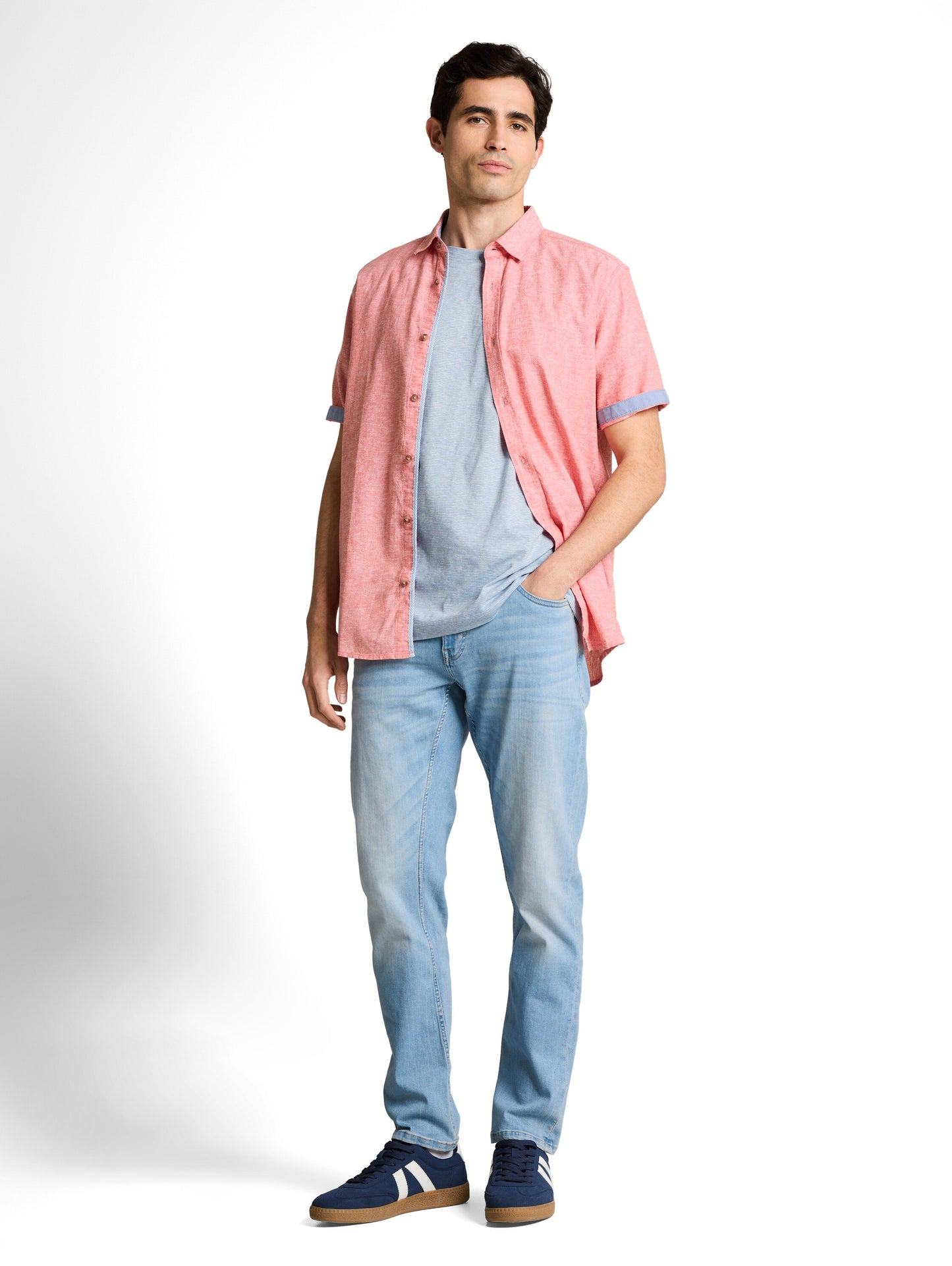 fine striped t-shirt - 1050180