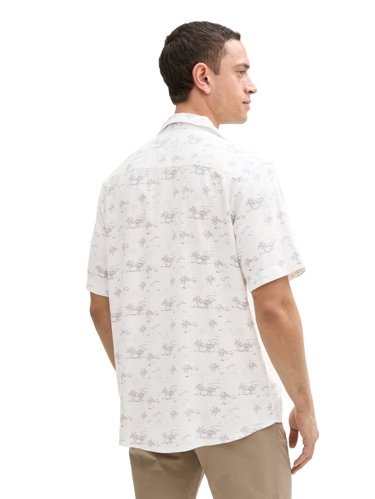 printed viscose linen shirt - 1045110