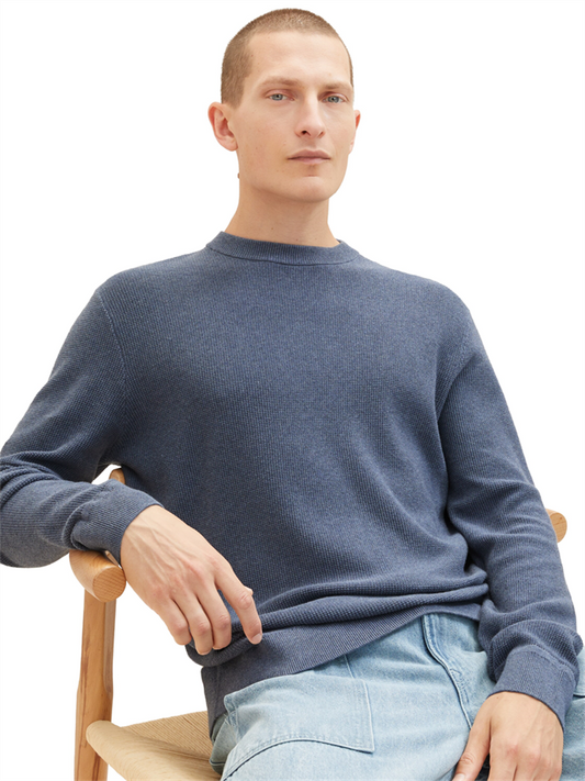 structured crewneck knit - 1038612