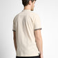 printed stand-up collar polo - 1050196