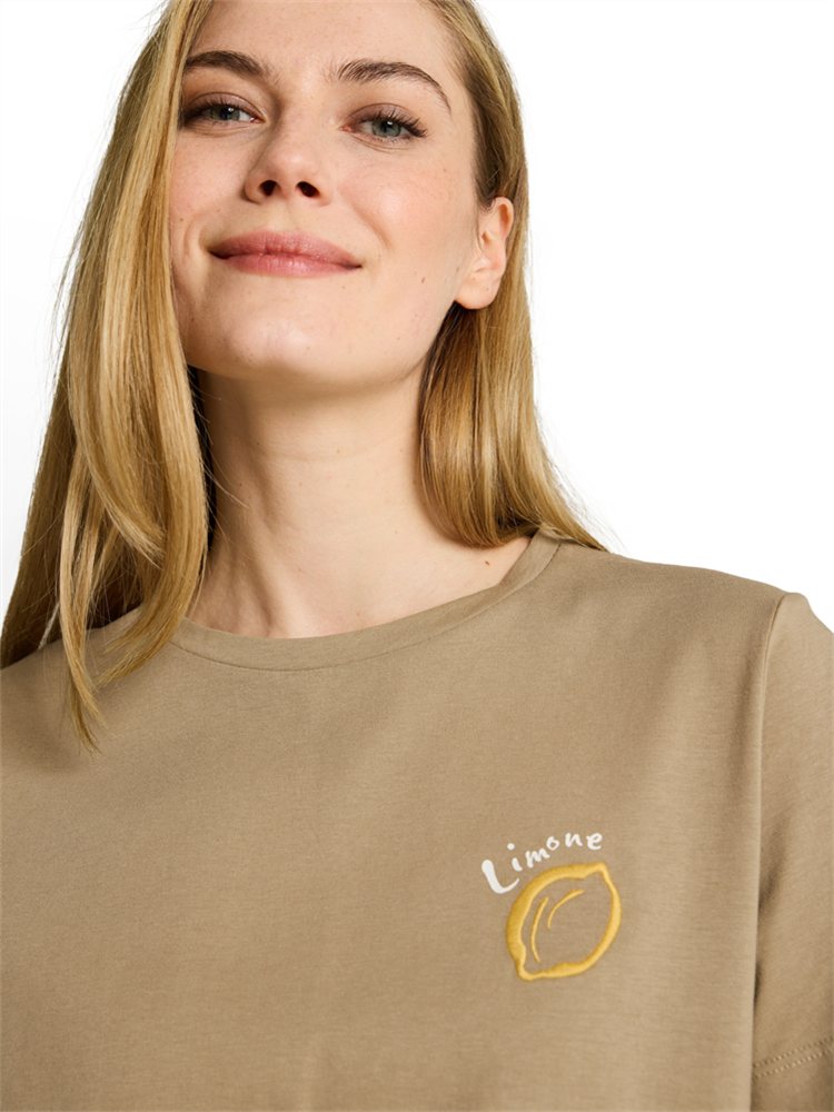T-shirt basic crew neck print - 1050414