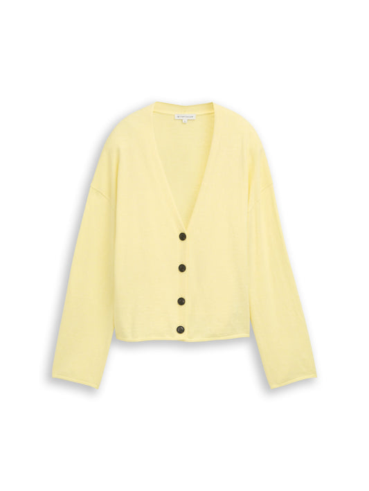 knit cashmere blend v-neck - 1050542