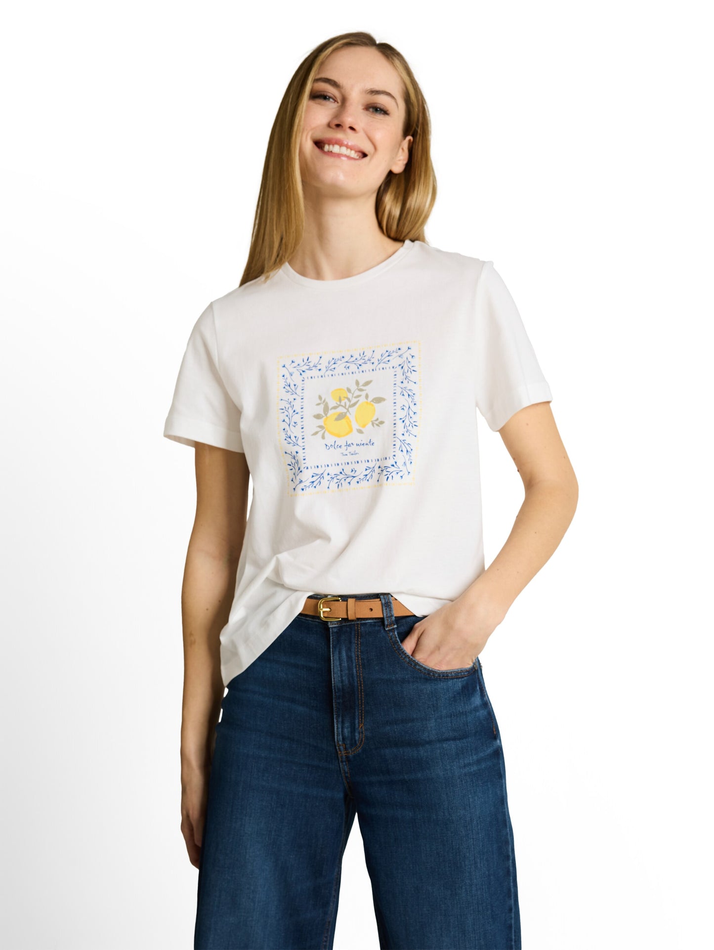 T-shirt basic crew neck print - 1050414