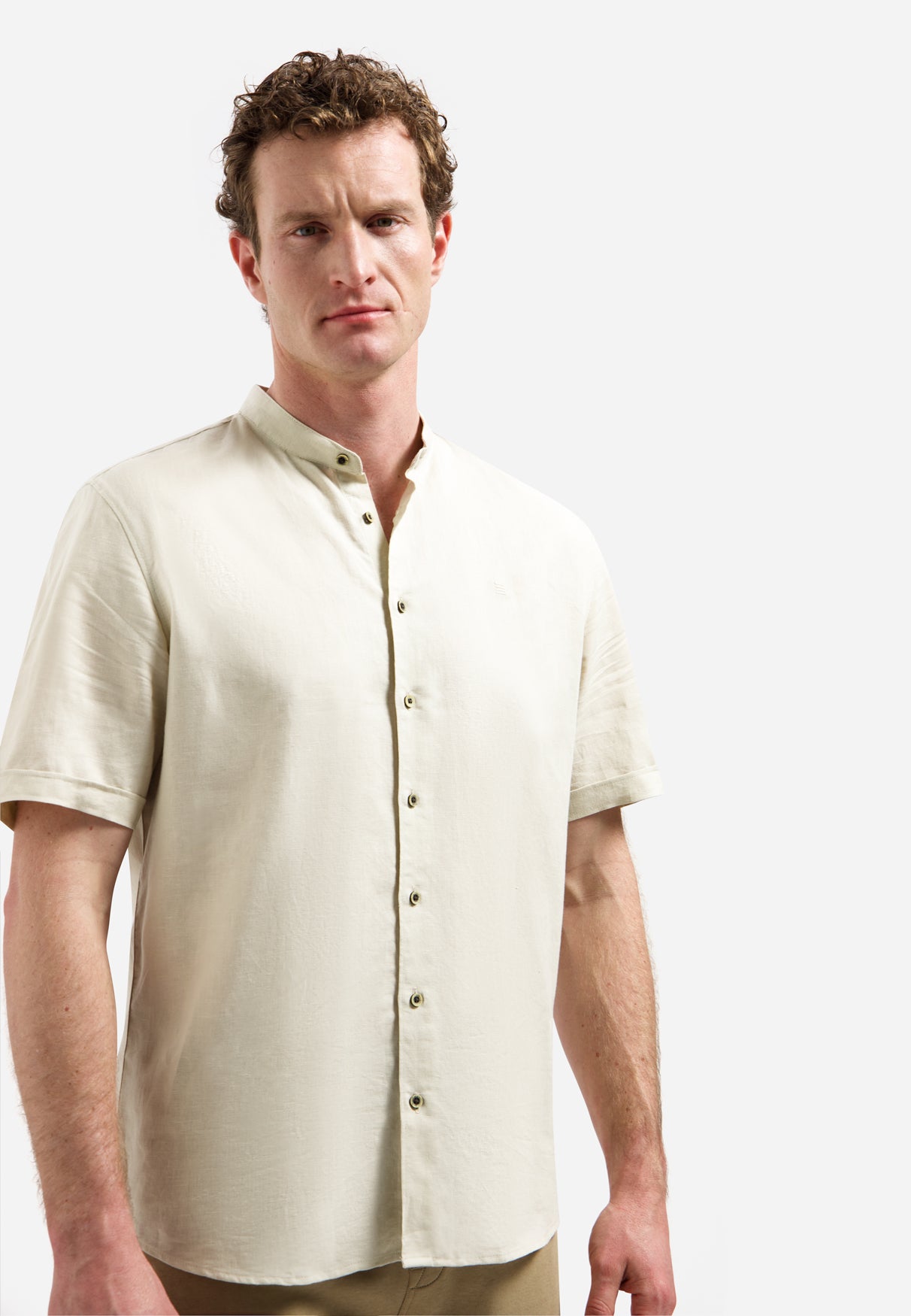 Shirt Short Sleeve Granddad With Li - 31480326SN