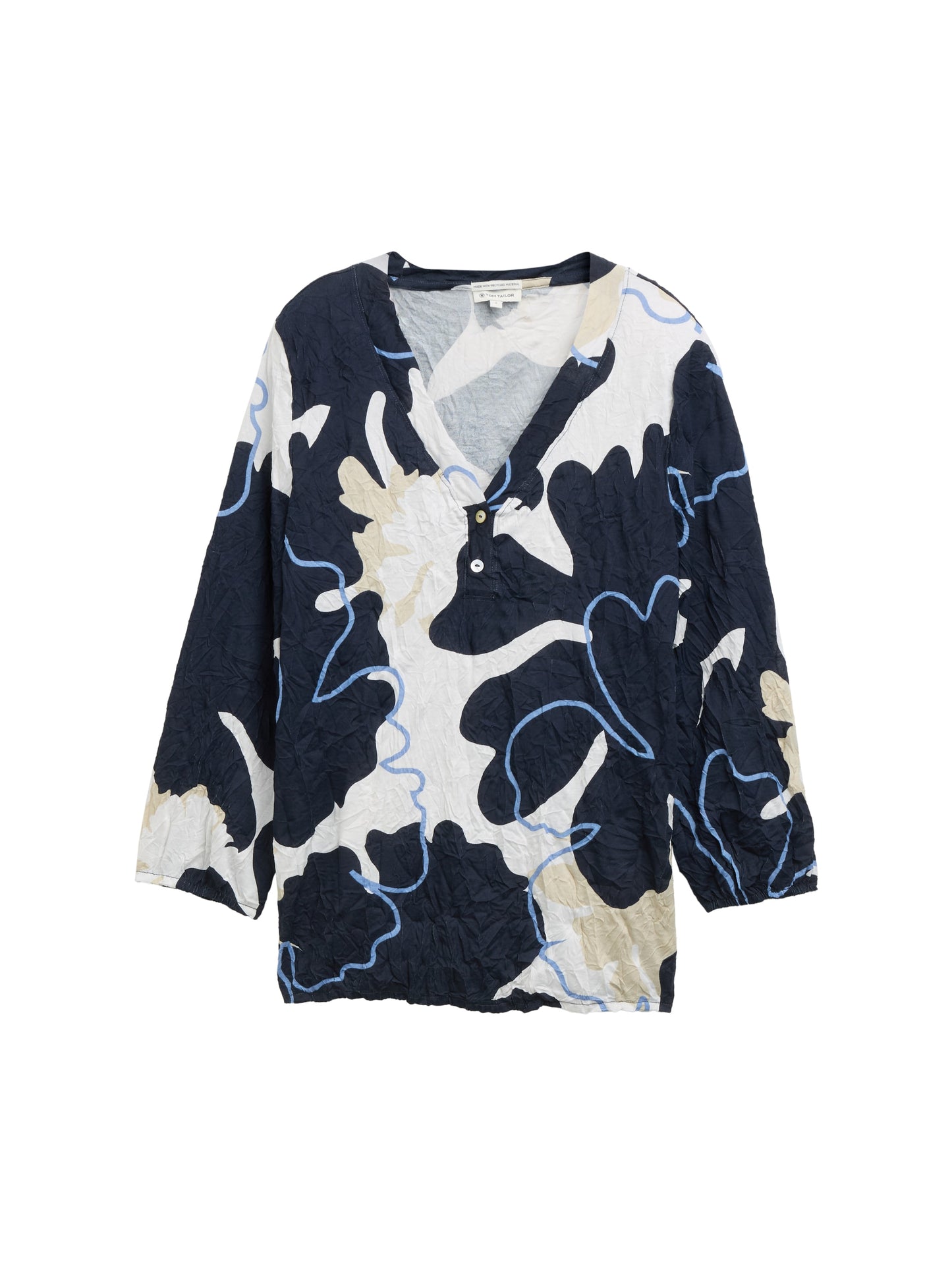 T-shirt v-neck crincle - 1045560