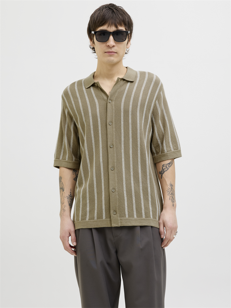 JJEMIL KNIT STRIPED SHIRT SS - 12268460