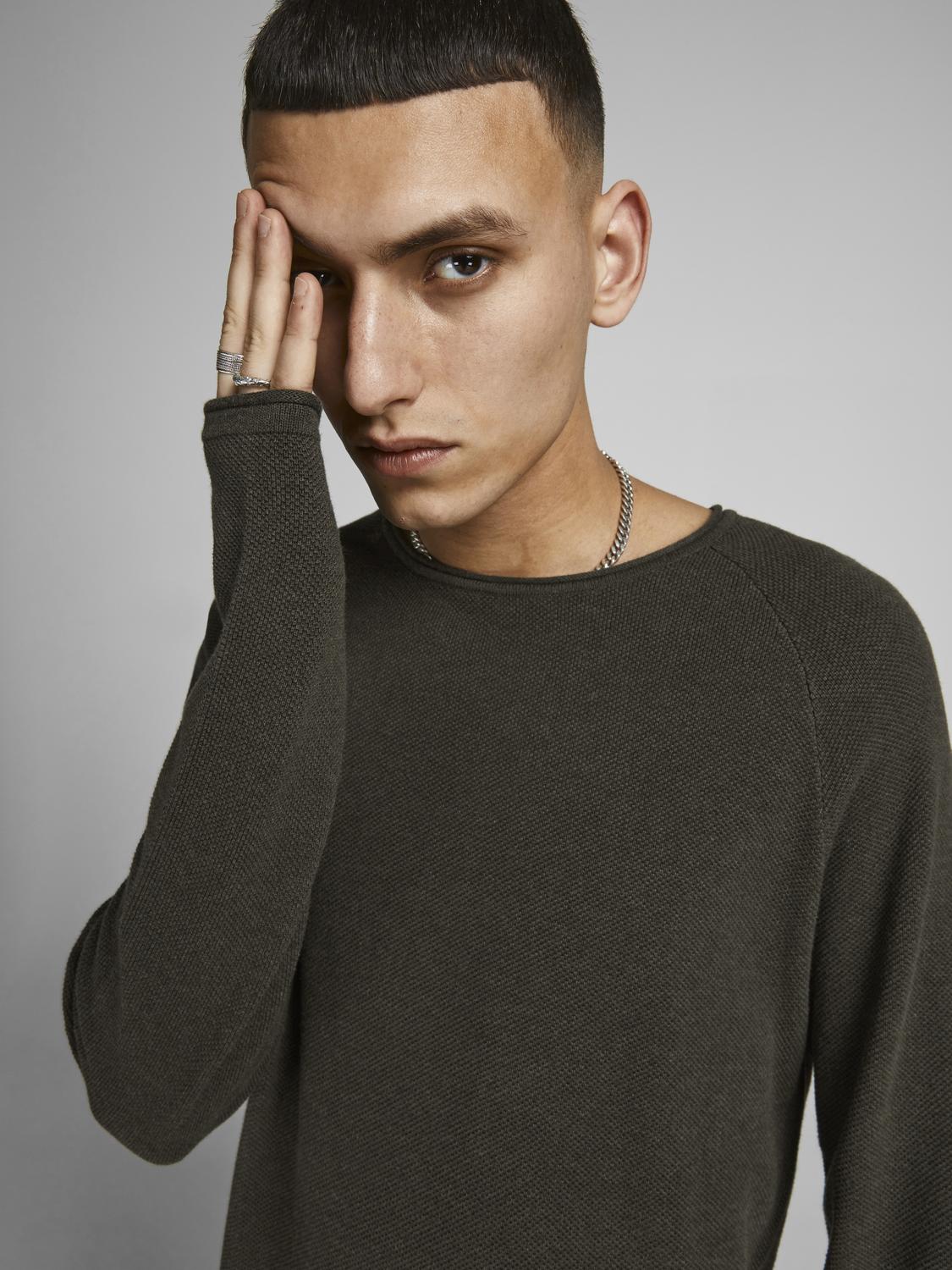 JJEHILL KNIT CREW NECK NOOS - 12157321