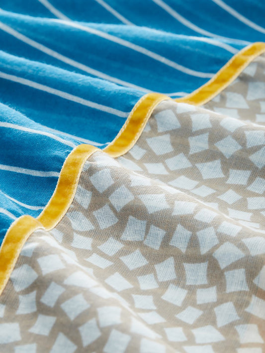 printed loop scarf with tape - 1032526