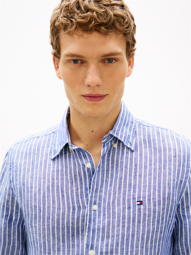 LINEN BENGAL STRIPE RF SHIRT - MW0MW42400