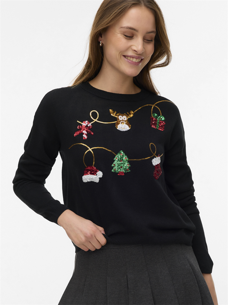 VMGLITTER LS O-NECK XMAS BOX - 10333074