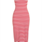 TJW LOGO TAPE STRIPE TUBE DRESS - DW0DW17922