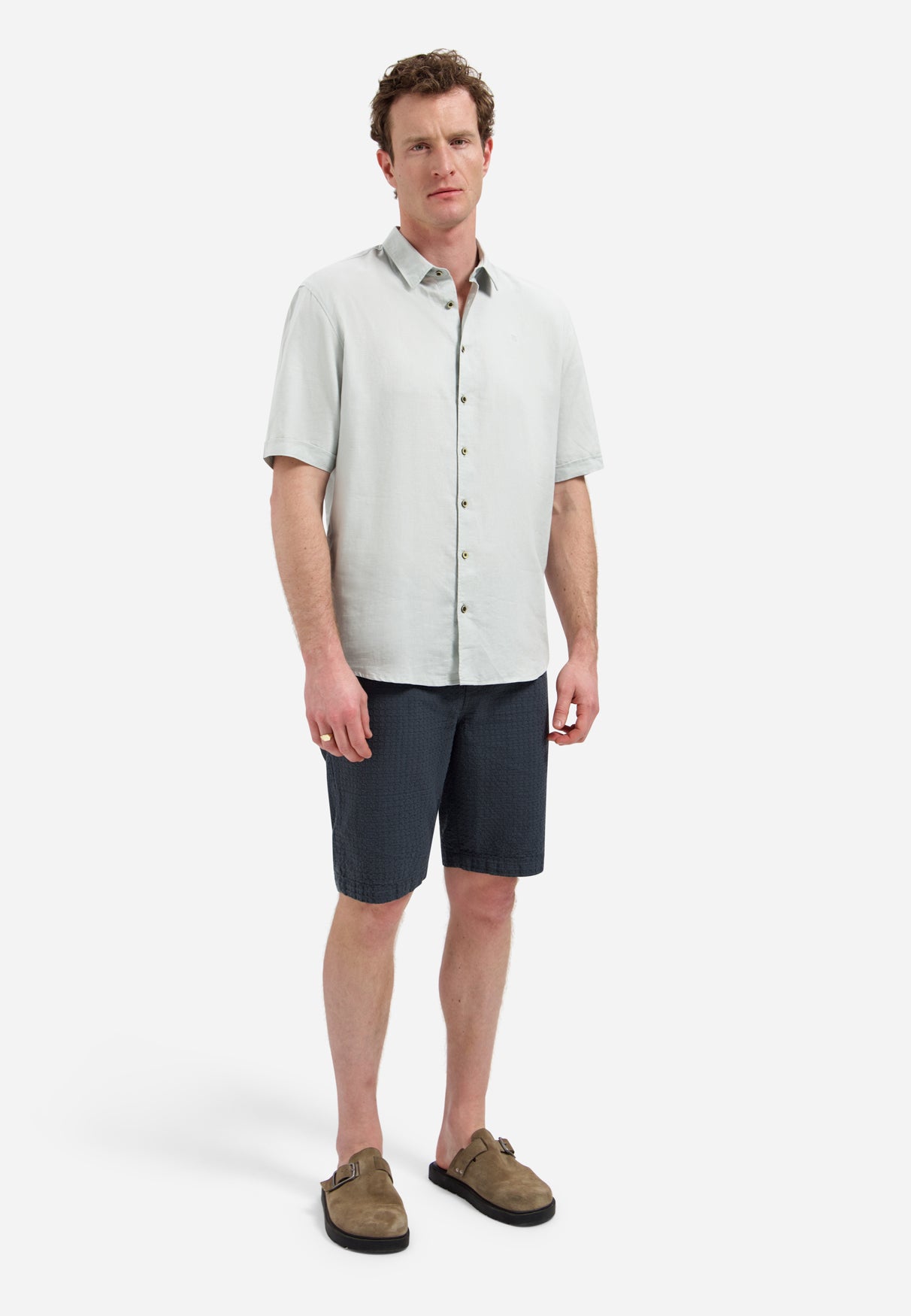 Shirt Short Sleeve With Linen - 31480321SN