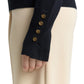 knit crew-neck with button det - 1049125
