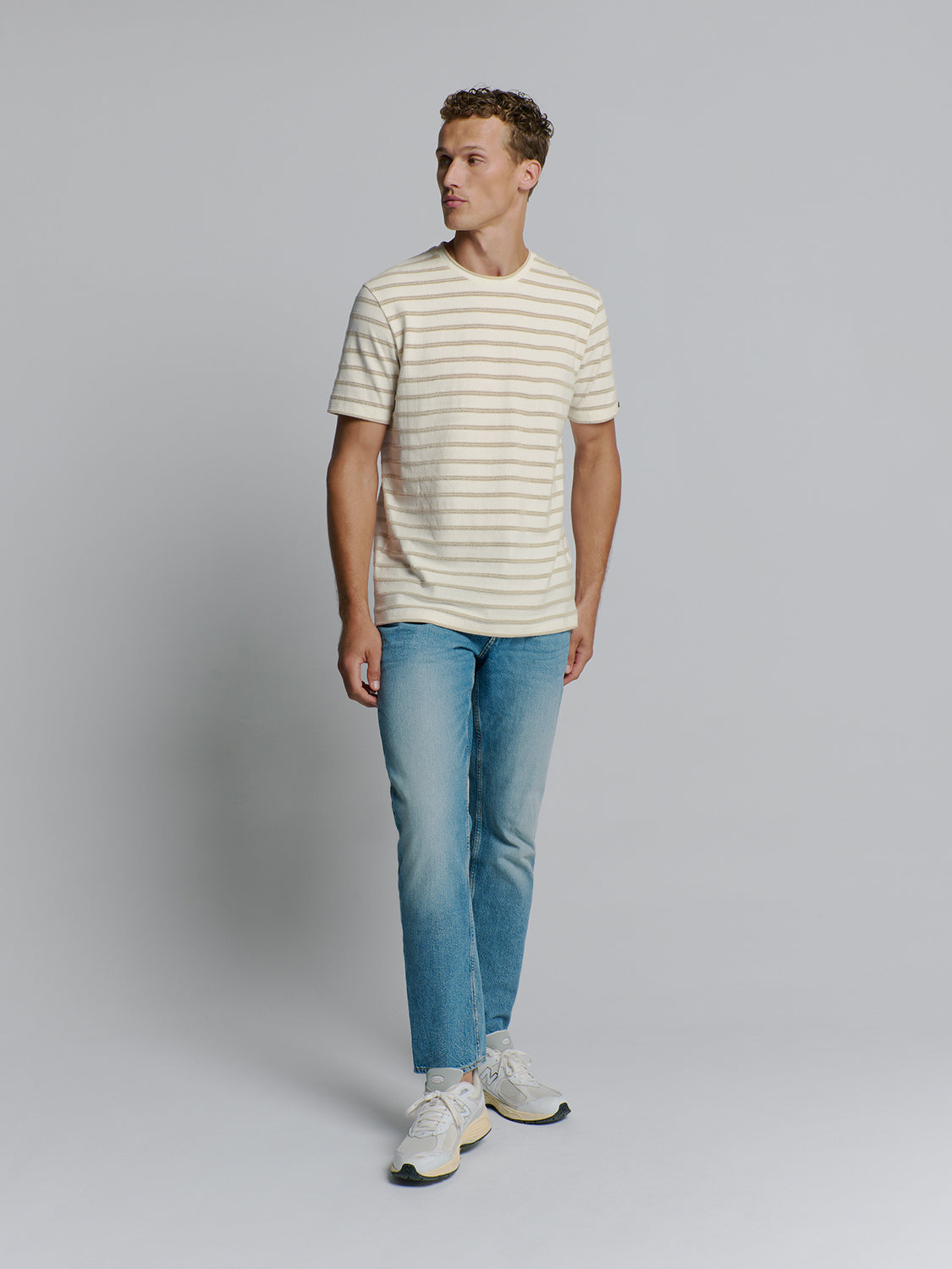 T-Shirt Crewneck Jacquard Stripes - 27350304
