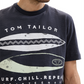 printed fine stripe t-shirt - 1041784