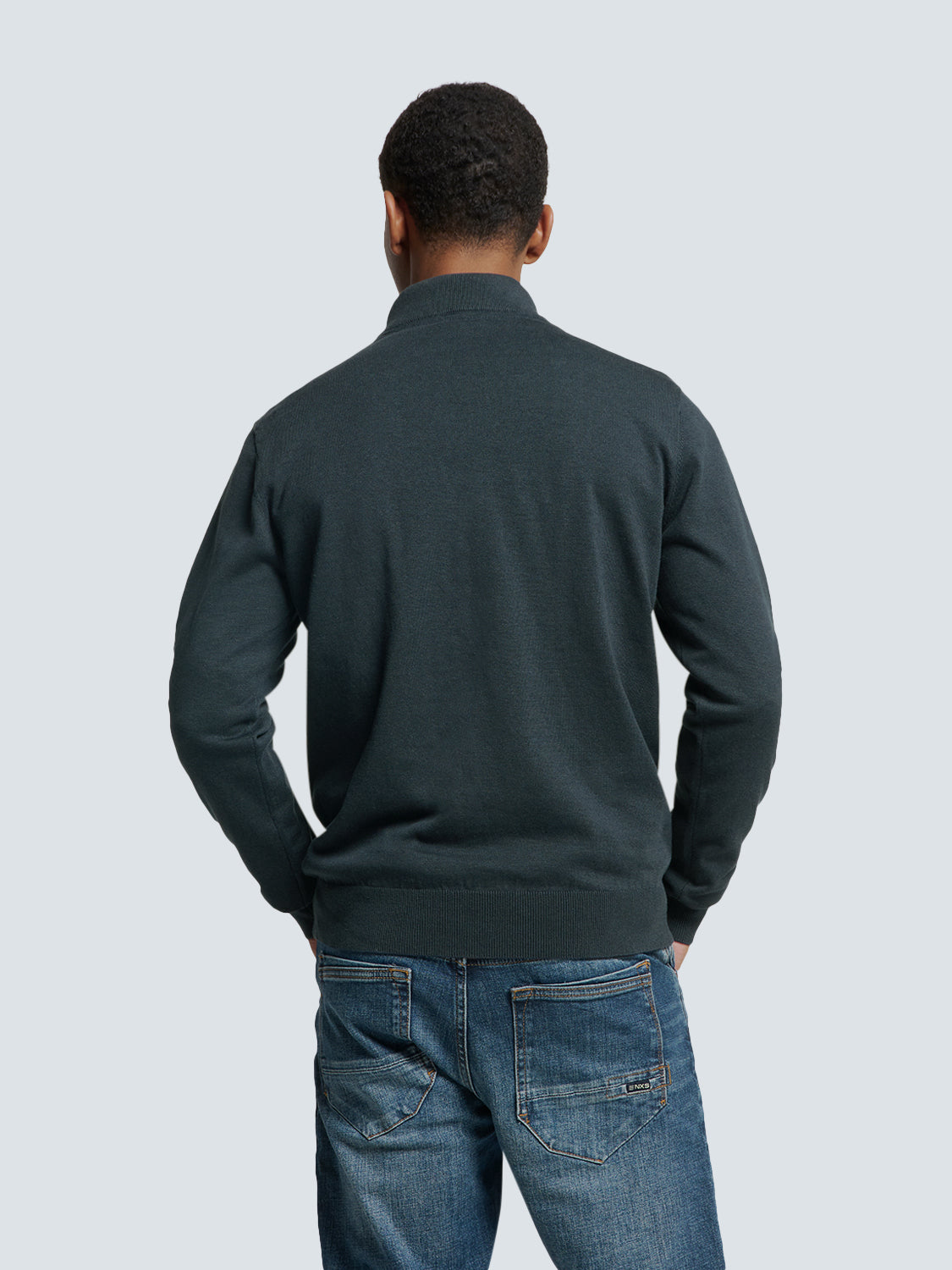 Pullover Half Zip 2 Coloured Melang - N2185
