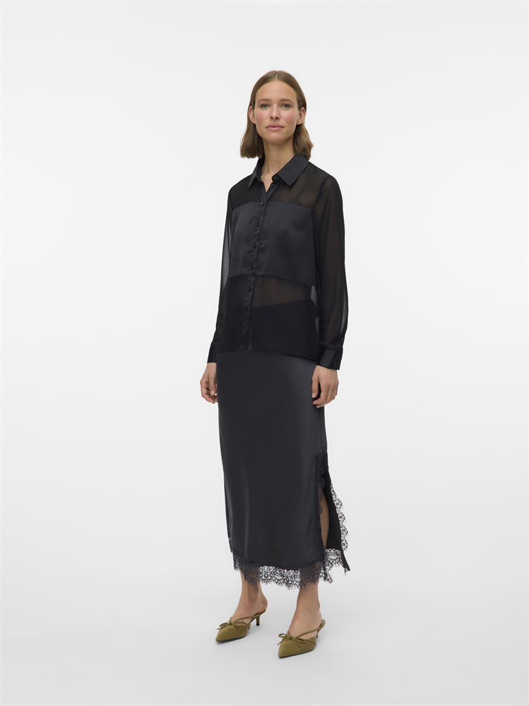 VMHALLIE LS SHIRT WVN BTQ GA - 10337589