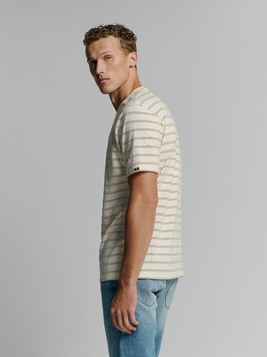 T-Shirt Crewneck Jacquard Stripes - 27350304