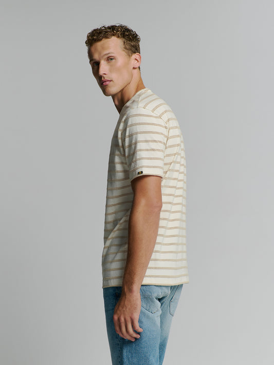 T-Shirt Crewneck Jacquard Stripes - 27350304