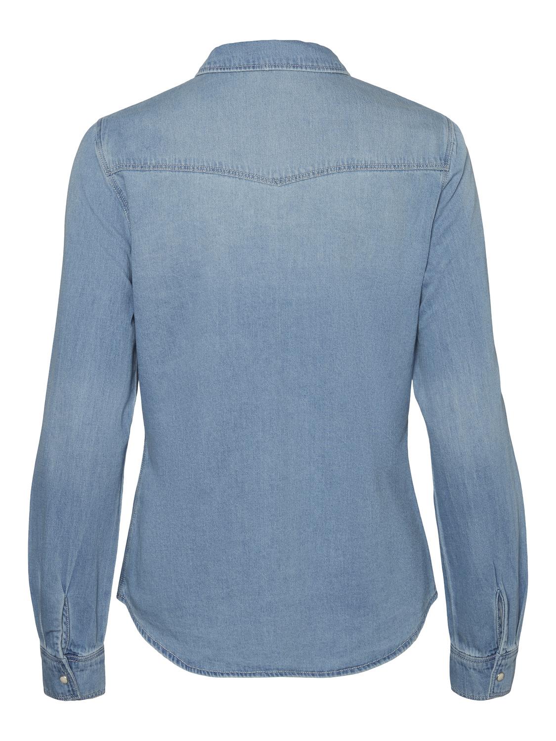 VMMARIA LS DENIM SLIM SHIRT MIX NOO - 10277523