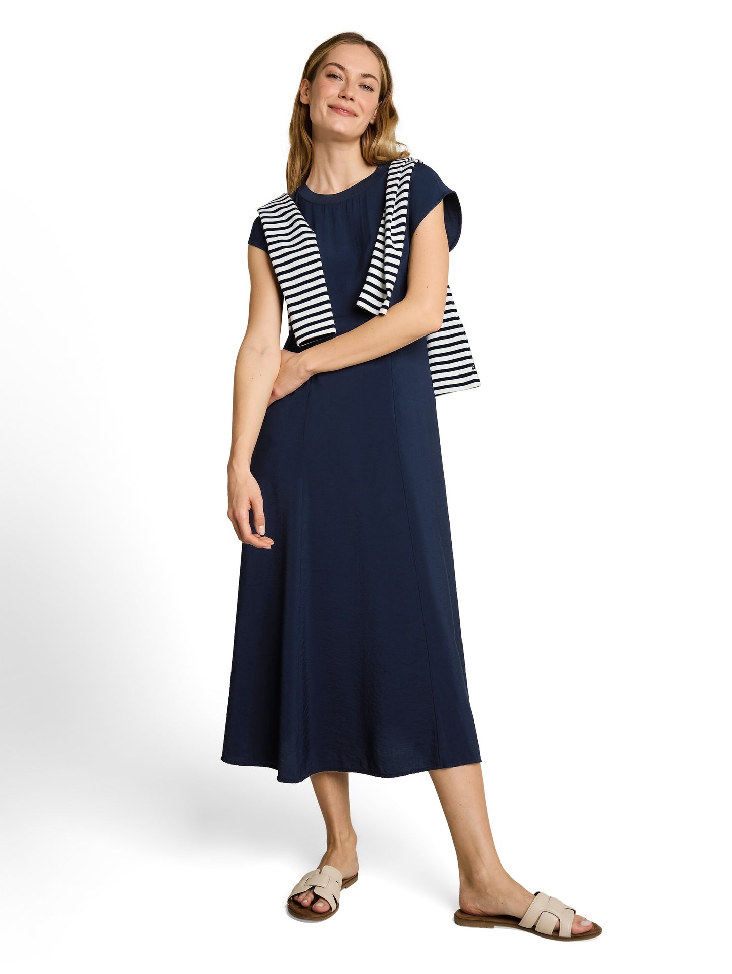 dress with rib collar - 1051246