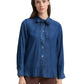 blouse denim look with bow tie - 1048677